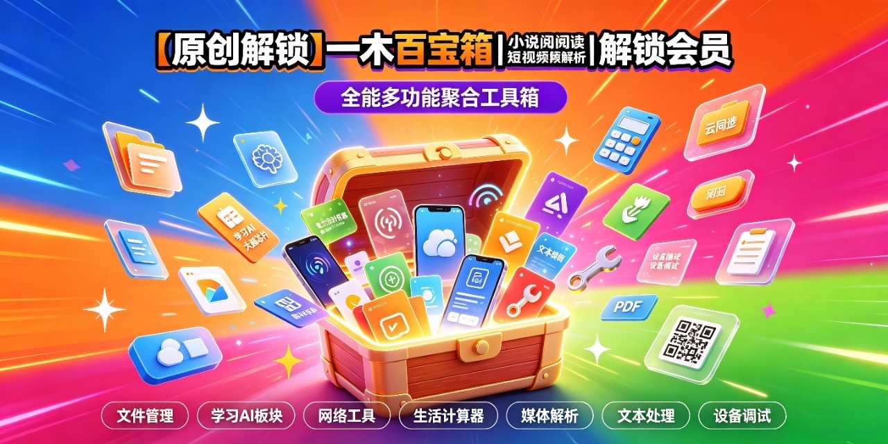 【原创解锁】一木百宝箱解锁会员小说阅读短视频解析 图1