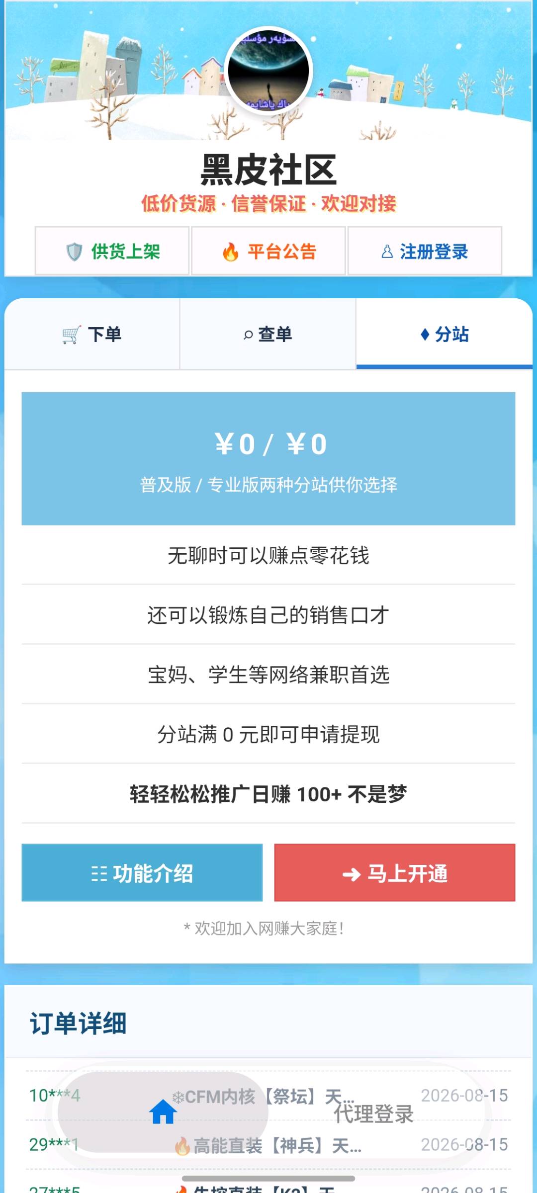 黑皮自助下单商城（可赚钱） 图2