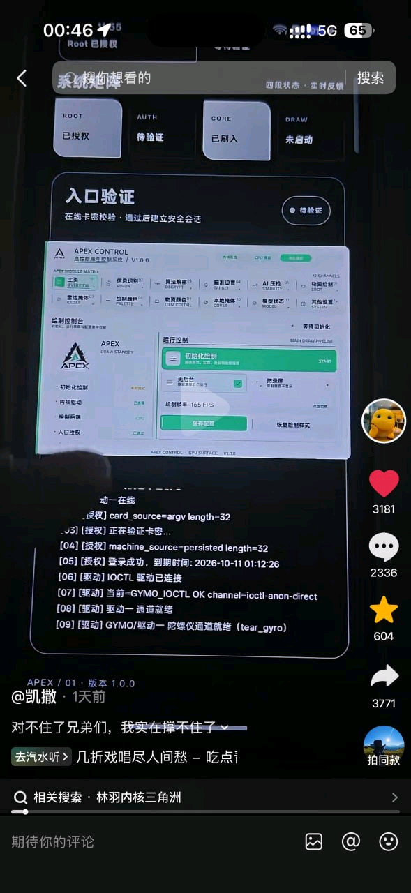 三角洲APEX算法解密内核6.0 图1